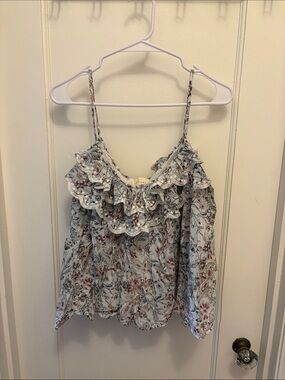 Sezane ruffled sleeveless top